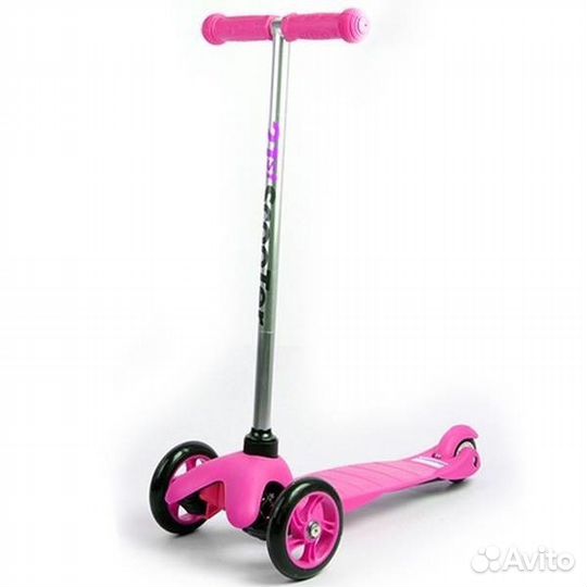 Самокат 3-х колесный F11802 розовый