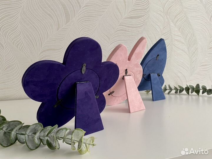 Рамка для фотографии из замши ручной работы