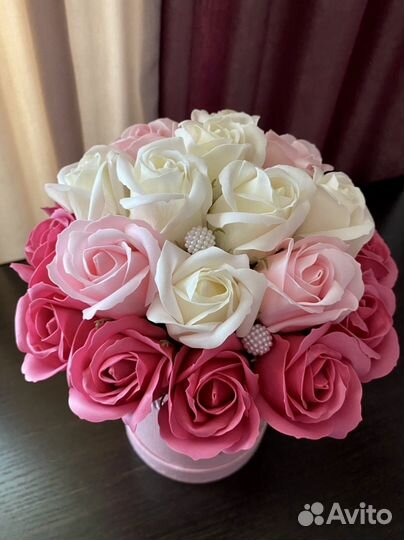 Букет из мыльных роз
