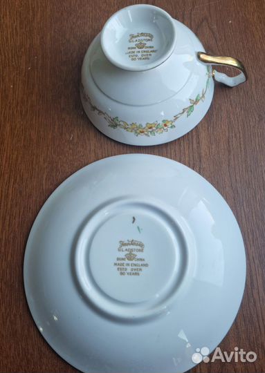 Чайная пара, фарфор Англия винтаж