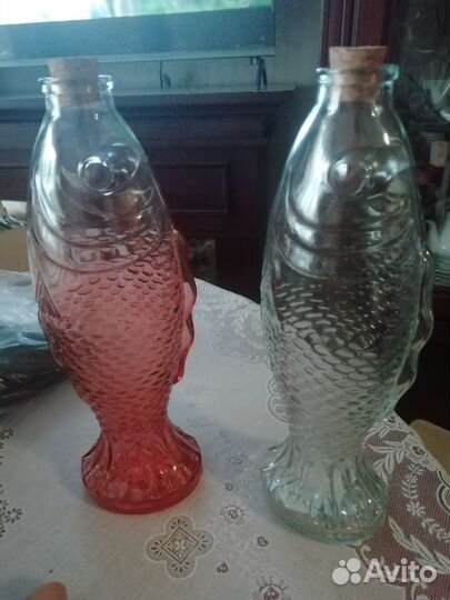Ваза-бутылка стекло