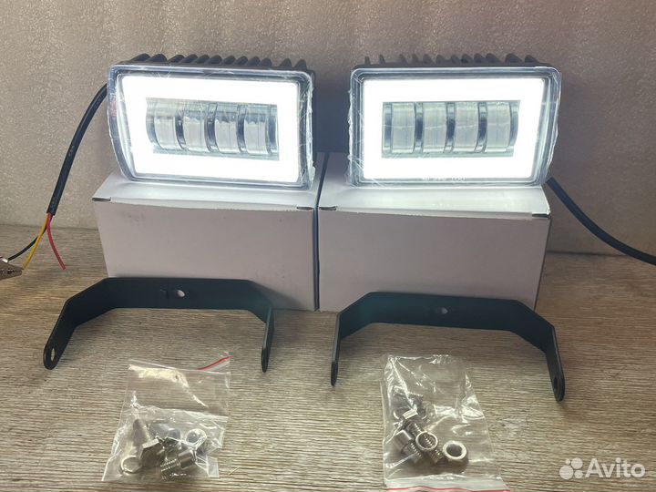 Фара светодиодная балка линза + дхо 160W