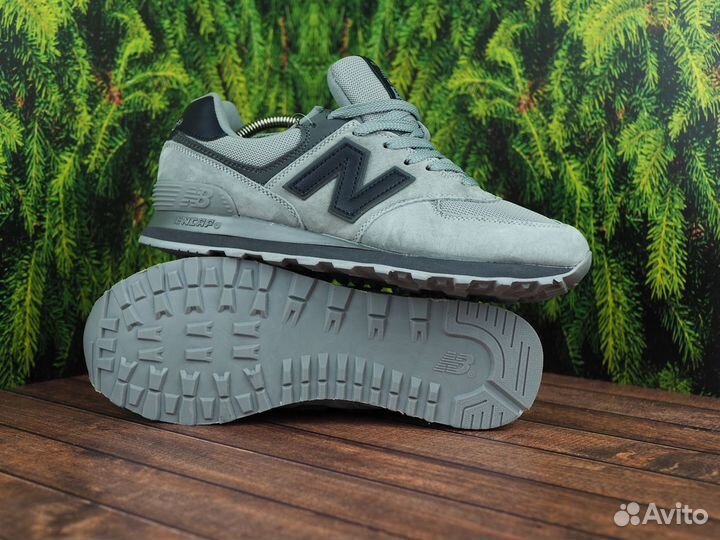 New balance 574 в сером цвете