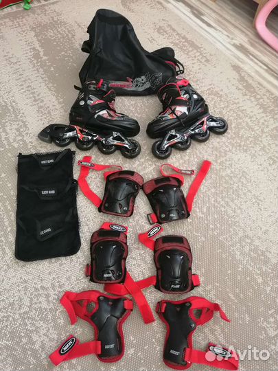 Ролики детские р-р 31, защита и сумки