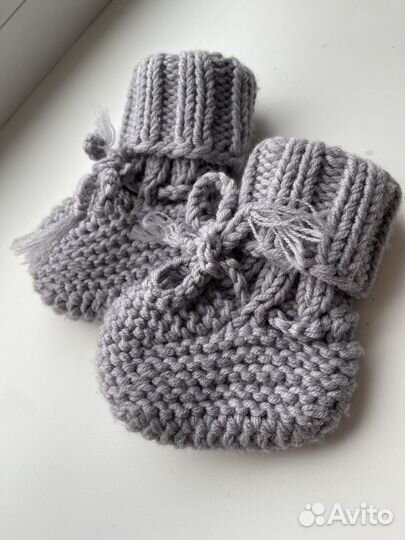 Носки/пинетки шерстяные детские на малышей