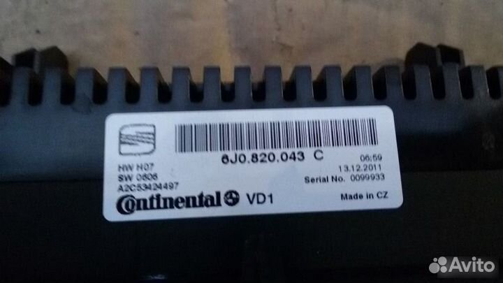 Блок управления климат-контролем seat Ibiza IV