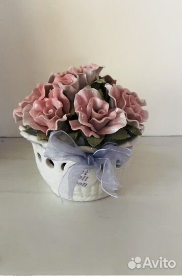 Музыкальная композиция фарфоровые цветы/ подарки