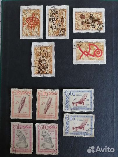 Марки Куба, Гвинея, корабли, насекомые, искусство