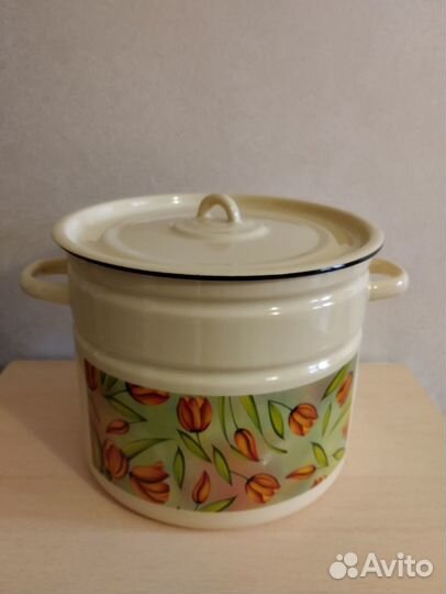 Кастрюля эмалированная 9 литров новая