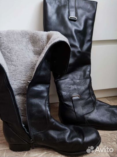 Сапоги натуральная кожа зима