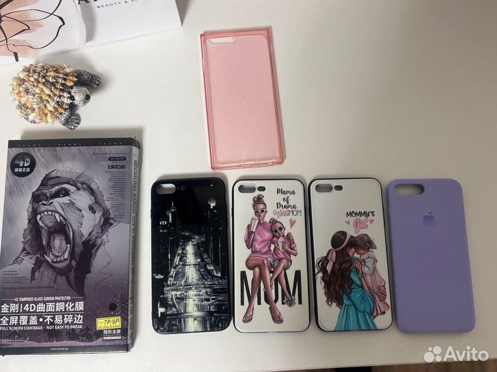 Стекло Защитное iPhone 7/8+ /Чехол iPhone 7/8+