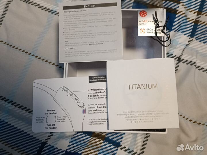 Костные беспроводные наушники aftershokz titanium