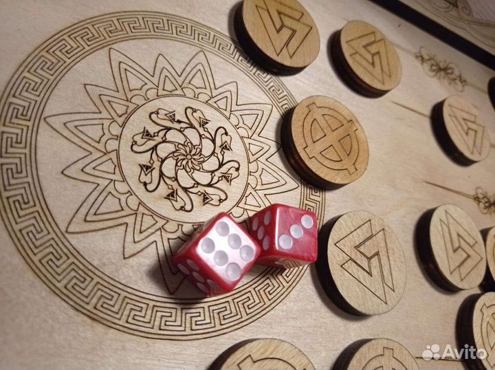 Именные нарды из дерева