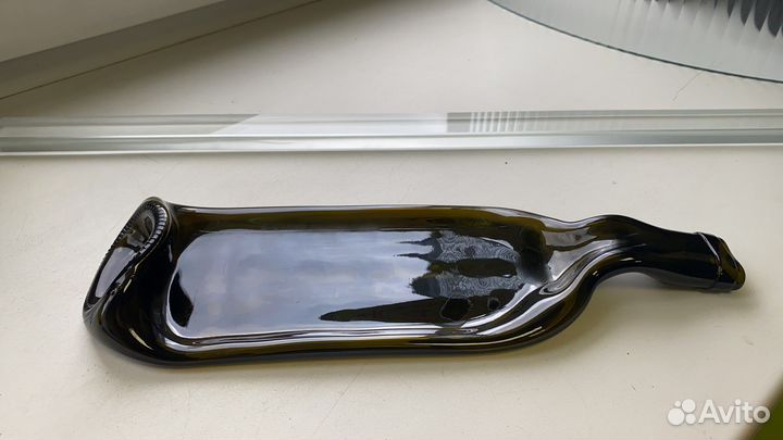 Тарелка из бутылки для сервировки и декора