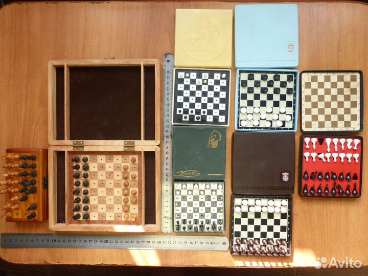 Шахматные наборы СССР, бакелитовые,дорожные