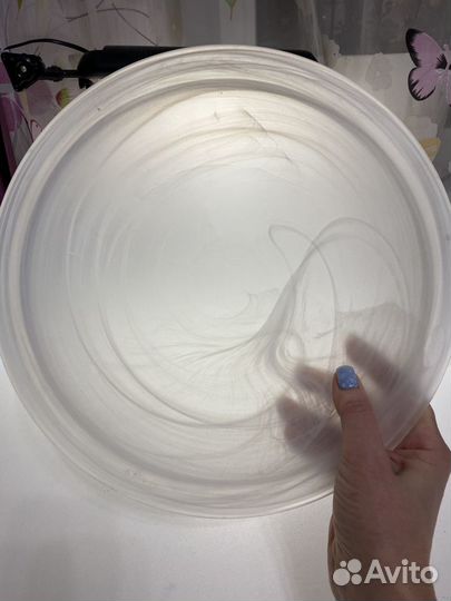 Светильник настенный, стекло, диаметр 30см