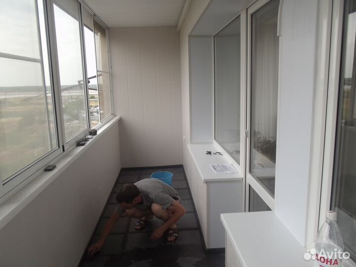 Балконы под ключ, остекление, утепление