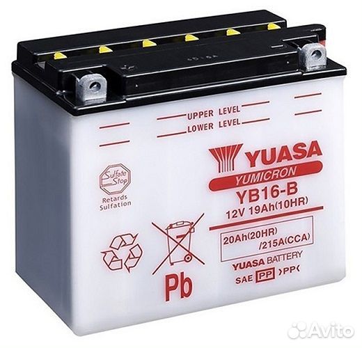 Аккумулятор мото Yuasa YB16-B