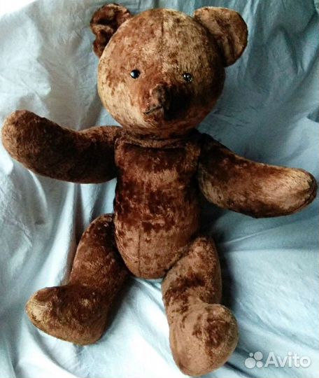 Старинный плюшевый медведь 50 см. СССР