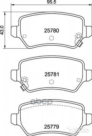 Колодки тормозные дисковые зад KIA ceed, KI