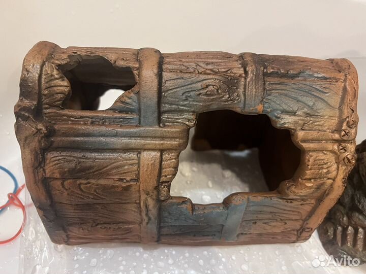 Грот для аквариума декор сундук