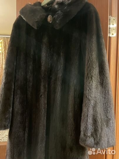 Шуба норковая с капюшоном 44 46