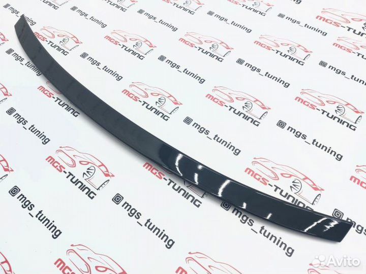 Спойлер на Audi A4 B8 (Дорест) черный глянец