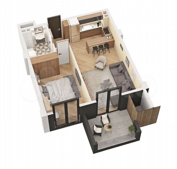 2-к. квартира, 56 м² (Грузия)