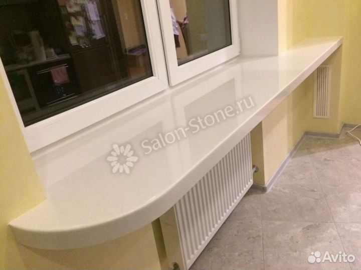 Подоконник из искусственного камня из кварца