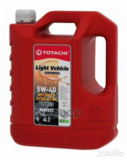 Масло моторное totachi LV синтетическое 5W-40 C