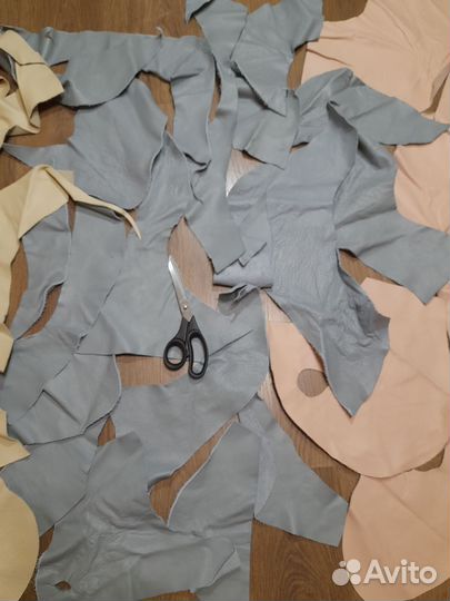 Лоскуты натуральной кожи 3 кг