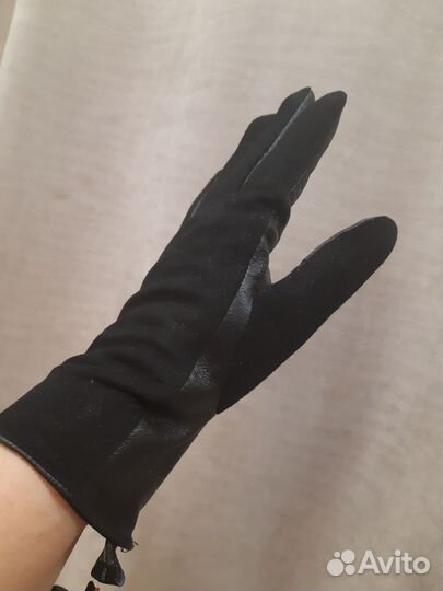 Перчатки женские кожаные новые 8 размер