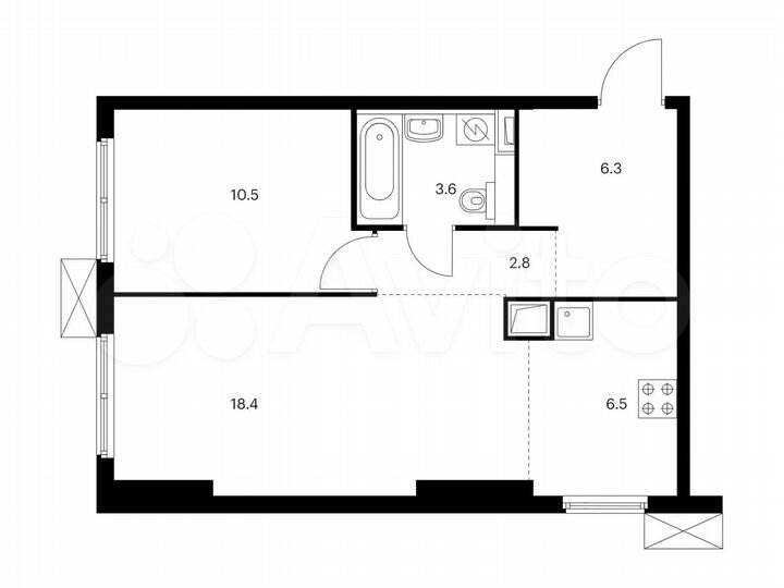 2-к. квартира, 48,1 м², 26/33 эт.