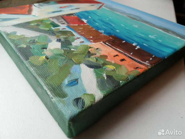 Картина масло холст морской пейзаж Крым