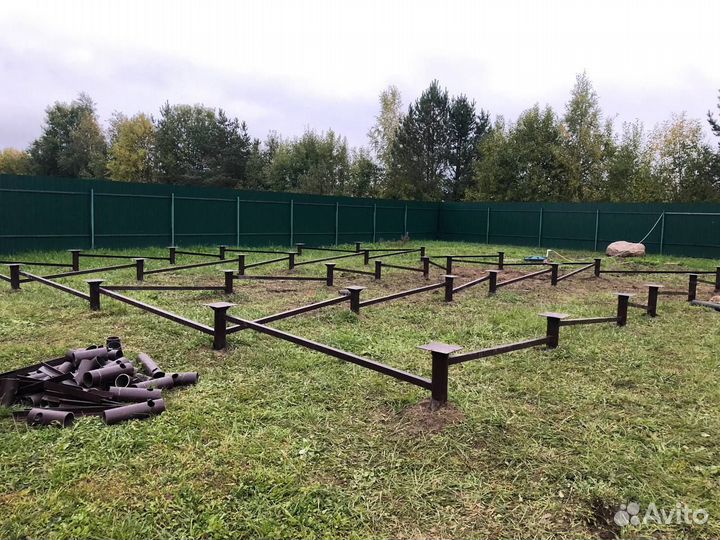 Винтовые сваи 57-108, установка винтовых свай