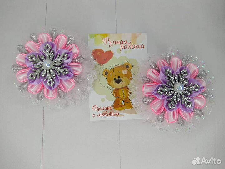 Нарядные зимние бантики