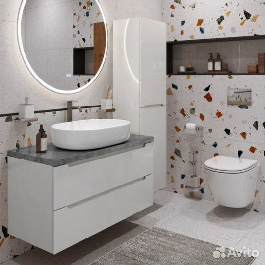 Мебель для ванной BelBagno etna100BL-kepmgl-1084-SET Bianco Lucido