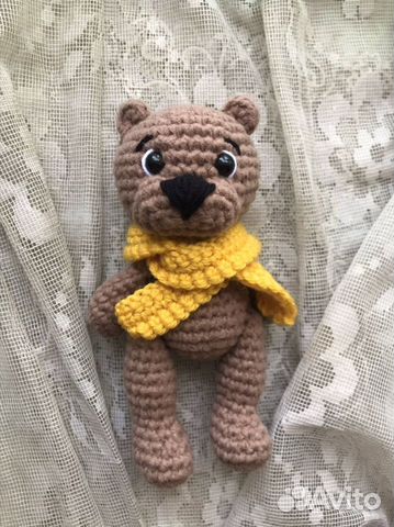 Плюшевая игрушка Вязаный мишка 14 см