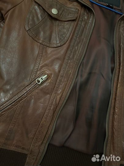 Куртка кожаная женская. Чистая кожа