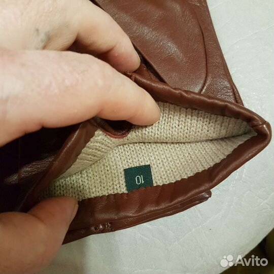 Перчатки кожаные