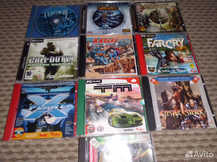 Диски с играми для пк 10 штук
