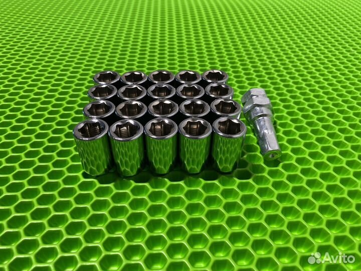 Стальные гайки под внутренний ключ М12х1.5 хром