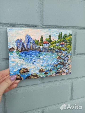 Пейзаж маслом картины Гурзуф Пейзаж картон этюды