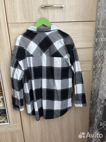 Рубашка в клетку оверсайзддя девочки