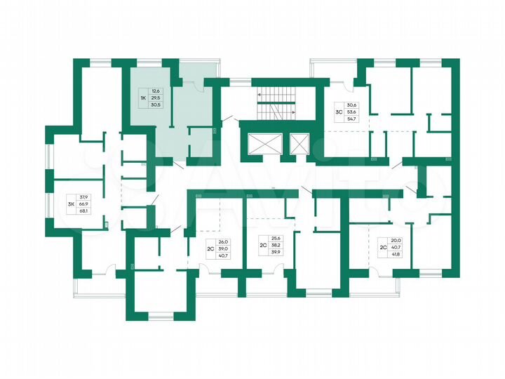 1-к. квартира, 30,5 м², 6/10 эт.