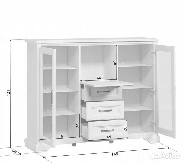Тумба Стилиус (Stylius) B169-KOM2W1B3S, лиственниц