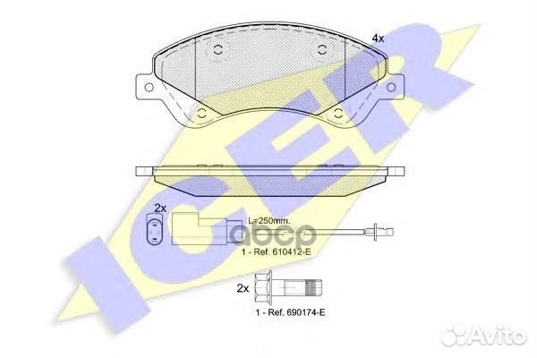 Тормозные колодки 141792 Icer