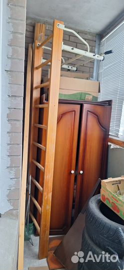 Лестница с турником