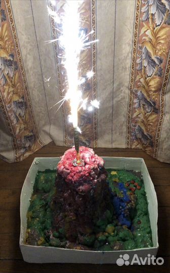 Поделка для школы. Вулкан