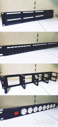 Патч-Панель 24/48 портов, кат.6, органайзеры